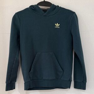 Adidas Adicolor Arctic Night Hoodie with Pulse Yellow Chest Logo
